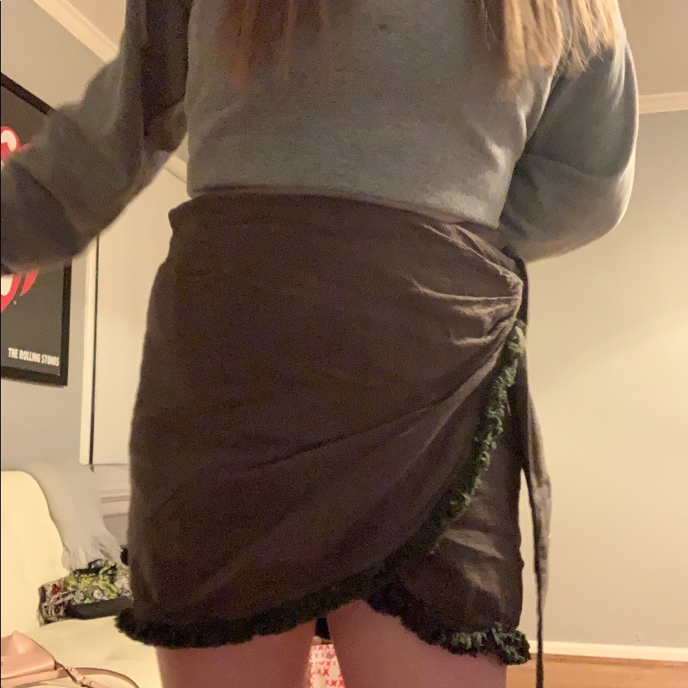 Princess Polly Green Wrap Skirt
